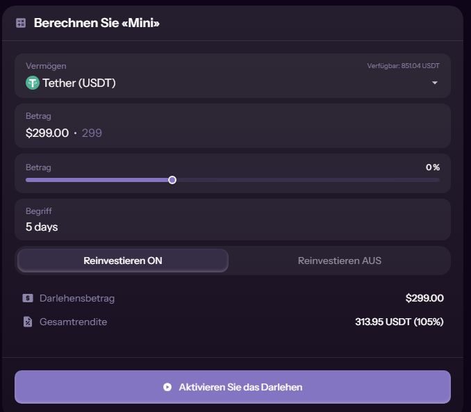 Granthera Mini Eingabefeld für Text mit Schieberegler und Schaltflächen zur Anpassung der Einstellungen.